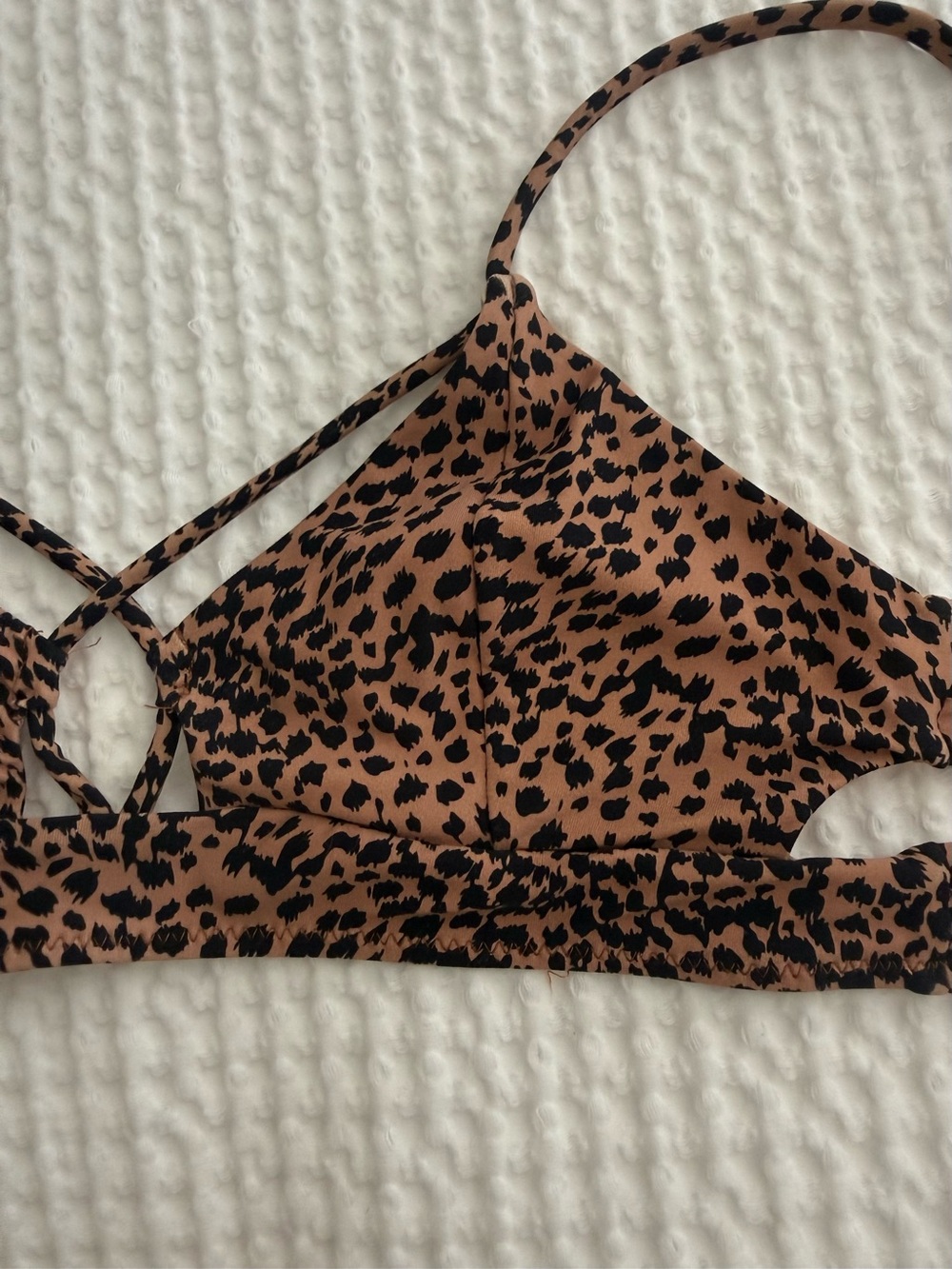 Leopard Print Swimsuit Top